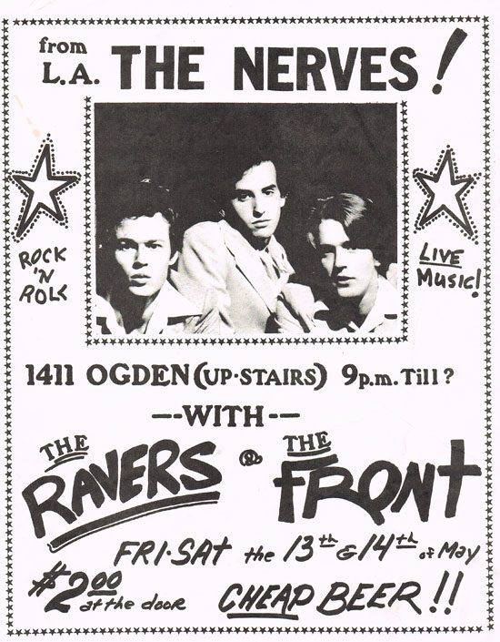 Poster for the Nerve and Ravers at Wax Trax, May 13-14, 1977